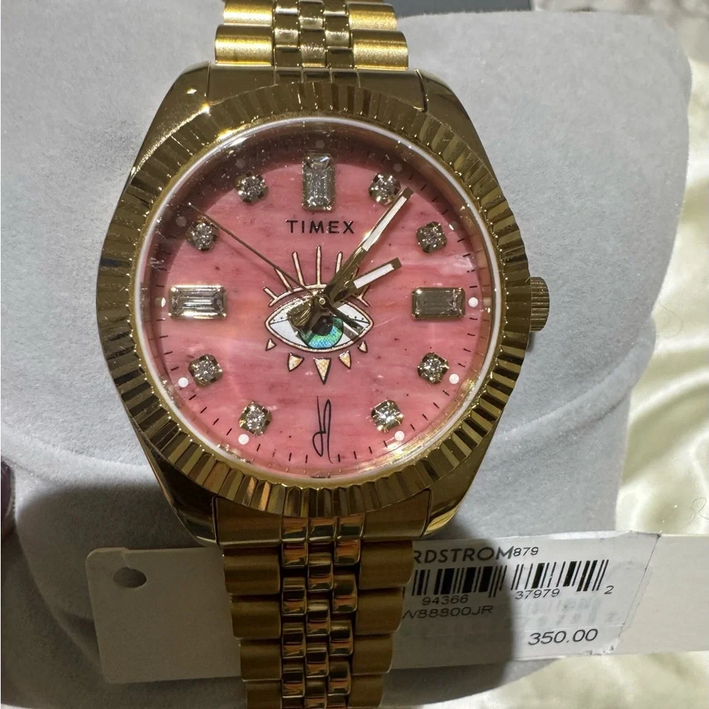 Timex x Jacquie Aiche evil eye Gold Watch with Eye Motif - Picture 11 of 12